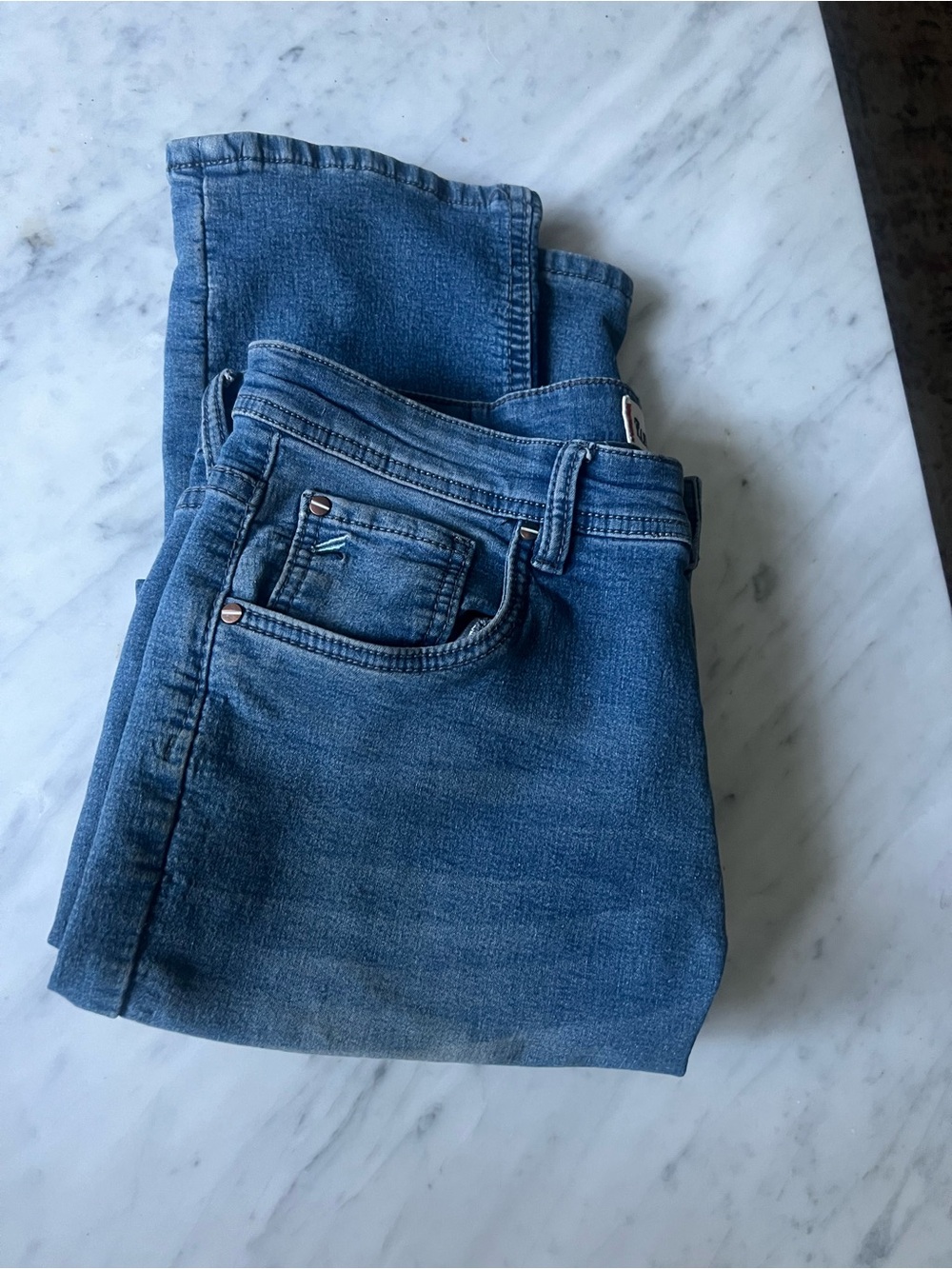 Tailor Vintage Men's Slim Straight Jeans in Dark Blue Wash